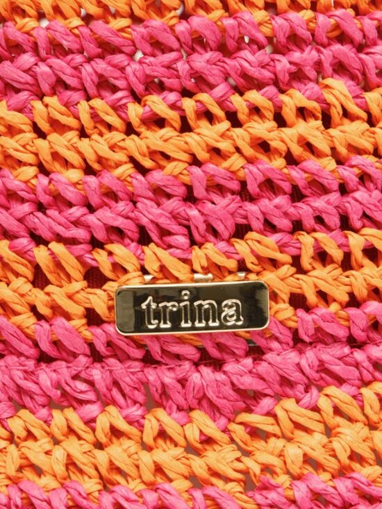 NWT - Trina Turk Palo Bucket Hat - Bright Pink and Orange Stripe main image 10